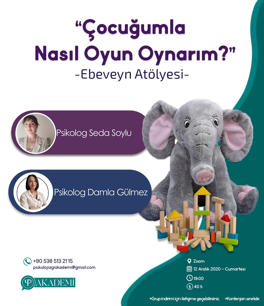 “Çocuğumla Nasıl Oyun Oynarım?”-Ebeveyn Atölyesi